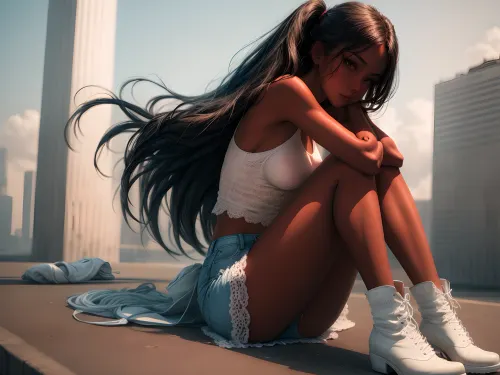 लंबे काले बालों और प्यारा पैरों के साथ लंबे, पतला लड़की पार्क में बेंच पर बैठे थे, जो सोचा गया था। उनके पास पैंसिव क्षणों के लिए एक पैंचेंट था, अक्सर अपने विचारों में खो दिया। जैसा कि वह वहाँ बैठे थे, उसने एक बार देखा