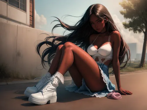 लंबे काले बालों और प्यारा पैरों के साथ लंबे, पतला लड़की एक सफेद टैंकटॉप और पतली जींस की एक जोड़ी पहने हुए थे। उन्होंने अपने चेहरे पर एक निर्णायक नज़र रखी क्योंकि उन्होंने धूप की गर्मियों में आकाश में खिड़की को बाहर कर दिया। उसके नरम विपरीत जूते