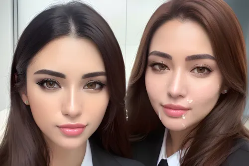 Una foto de dos jóvenes adultos que posan para una foto en resolución UHD de 8k con alta definición, DSLR, alta calidad, Fujifilm XT3, estilo analógico, estilo profesional y mejor iluminación. La foto es altamente detallada e hiper