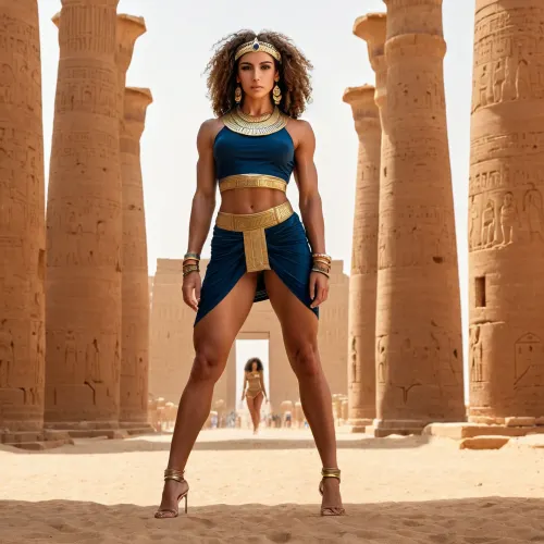 Eine große, muskulären Mädchen mit einem vollen Körper und symmetrischen Augen war die perfekte Muse für ein AI-generiertes Pornobild. Die Oase in Ägypten war die perfekte Einstellung für dieses Meisterwerk, mit seinen Highres ultra-detaillierte Kleidung und Straße Verbreitung