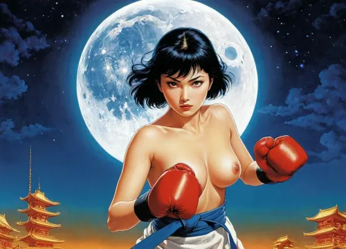 Son derece ayrıntılı 8k karate dövüş kadını en iyi poster tarzıyla savaşıyor, kutu ofis vur, Hideaki Anno ve Katsuhiro Otomo ve Rumiko Takahashi film poster tarzı, kutu ofis hit vurdu