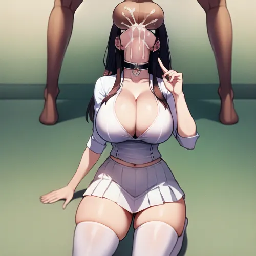 칼을 허용 위치는 내가 본 적이 가장 뜨거운 것, 소녀의 거대한 야수와 함께 그녀의 choker에 대한 스트링 그녀의 목구멍 내부 깊은