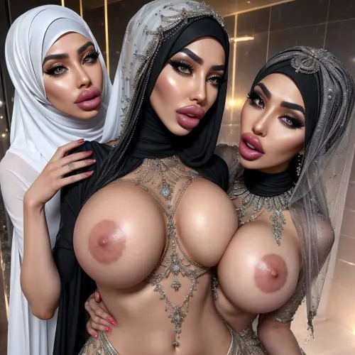 The AI generated porn story is about a beautiful Turkish girl with a thin body and long eyelashes. She wears a hijab and has big lips. Her hands are wrapped around her cock, which is covered in sperm. She grabs the ass of another