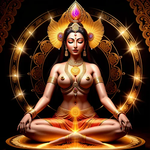 Mistik bir topraklarda, güzelliği ve lütfu için bilinen bir Hint tanrıçası vardı. O saf enerji ile süslendi ve radiance Budist antik yazıtlarla bir tank gibiydi. Onun göğüsleri doluydu