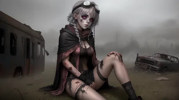 女孩脸上的小笑容不足以遮掩她的破烂衣服和脏皮肤. 她已经住在一艘破船附近的陆地上几个月了,但她拒绝放弃希望. 穿着她那破衣服