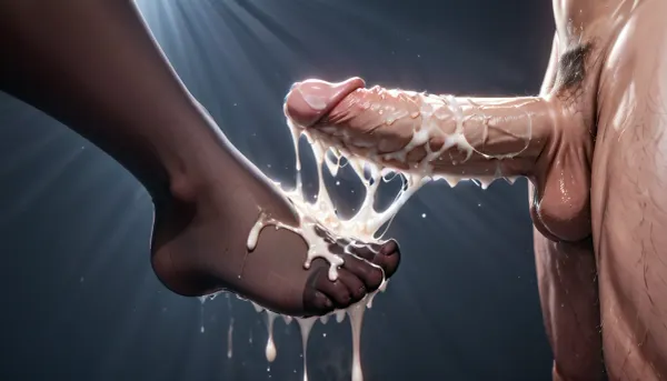 这男的老二在女的脚前,她无法相信. 她想逃走 但知道这是她想要的