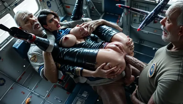 high angle, (full nelson anal fuck:1.3), (full nelson ass fuck:1.3), (leather flight attendant uniform Fully clothed:1.3), (My breasts were fondled by an old man on an airplane:1.3), (Old men play naughty pranks on her as they please:1.3), (Inside a passenger plane:1.3), (Old men groping my breasts through my full clothes:1.3), (Fully clothed:1.3), (The old man's hand penetrated inside my clothes:1.3), (isabella valentine:1.3), multiple women, (tomboy:1.3), (jill valentine:1.3), (tracer from overwatch:1.3), A many old men squeezes my breasts from behind, Being pranked by old men from behind, squeezed tits by many old men, microskirt so microskirt that showes white see through transparent lace thong visible under microskirt, he grab her tits, old men groping her, .urrounded by many old men, rough nipple play, pulling on nipples, multiple girls, many girls, beautiful face, perfect face, highly detailed beautiful face and eyes, attractive face, very curvy, Lots of adult women, long legs, stylish, Natural Breasts, perfect body, high heels, roleplay, tits licking, Escape from old men. perfect body, nipples, armpits, perfect tits., (Unlimited Boob Massage Airlines:1.3)