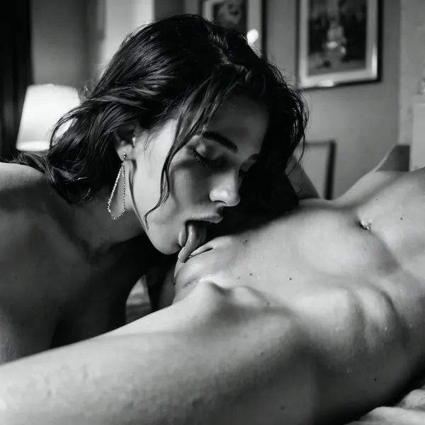 Brilliant, ((black and white photo)), close up, shallow depth of field, f1.2, 800 speed film, medium format, 8k, uhd, Sharp focus, Cinematic, telephoto, sensual licking pussy, intimate, passionate, Masterpiece, Ultra-realistic, Extreme realism, highly detailed photograph, oral sex, cunnilingus perfectly designed hotel room, full body, naked girls, small 18 years old, italian, two best friends, 5 feet tall, breasts exposed, fully nude, vagina, ((making out)), nipples, dark, wide, massive areolas, (natural small saggy tits), heavy breasts, veinyonez, chubbyonez, matureonez, cunnilingus, 2girls, girl, licking, pussy, <lora:Nipples XL:.6>, <lora:realboobzXL:.9>, <lora:SDXLHighDetail_v6-000005:1.1>, <lora:Cunnilingus XL:.5>, <lora:dark:.8>