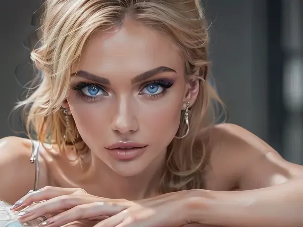 masterpiece, ultra quality, ultra detailed face, full body, she is lying on bed, natural petite cutie, 18 years old rusian beautiful model, absolute attractive, (very slim, anorexic figure), lace stockings, knee socks, long very shapely legs, high heels, skinny, perfect body, perfectly detailed skin texture, perfectly symmetrical face, (perfectly detailed sparkling blue eyes), (perfect highlighted blonde hair), perfect boobs, black eyeliner, seductive Makeup, ((super detailed professional photography)), photorealism, DSLR camera, best quality, best resolution, with UHD resolution, perfect composition of light and shadows, the brightest image, crystal clear focus, maximum sharpness of the photo, depth of field 32k, 30 mm lens, 1/250 s, f/2.8, ISO 300, random interesting background, sharp_eyes, ziprealism, detailxl, <lora:Yana_Koshkina:.4>, <lora:weight_slider_v2:-1>, <lora:detail_slider_v4:.1>, <lora:sharp_eyes:.4>