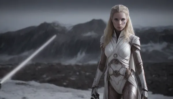 photorealistic, sci fi, star wars, (planet Hoth:1.8), (mountains in Hoth), fullbody, french woman, (white luminous eyes:1.8), walking, extreme length braided white hair, (droid skin:2.1), armour, android, ((General Jedi:1.8)), (ciber templar:1.3), artiangel, (white lightsaber:1.8), very, long, hair, hanging, dynamic, on, ground, bun, cover, General, Obi-Wan, Kenobi, cyber, templar, (view from above), <lora:554328_training_data:.4>, <lora:verylonghairv2:.5>, <lora:565986_training_data:1.5>, <lora:CyberTemplarXL:1.1>