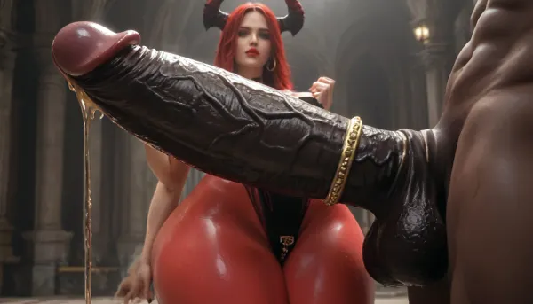((dark black phallus centered)), (penis closeup, dark black cock in focus), (cinematic lighting, penis evil jewelry), genital closeup, dark black cock in focus, (porn lighting, penis jewelry), (ultradetailed veiny texture), oiled, black skin, erect, penis curved upwards, arched tip, ((hyper gigantic black penis)), (bulbous veins), ((huge thick luxurious wide cock ring)), muscular, (dark thighs), ((giant wide massive black penis, dark, red details, (sophisticated lair), demonic themes)), (satanist altar), ((luxurious lush lube oil over the penis, wet penis)), (hyper dark black dick), (satanic worship), domination, (girthy huge cock revealed, enormous fat black dick, phallic details, dark hung african, exquisite phallus, solo), darkx, (oily, dark skin, saggy balls, (balls fully visible), fantastical special phallus), (dark luxury, sexual anticipation), volume effect, (night time), (((very dark one male only, faceless male)))
