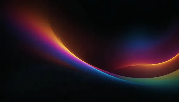 black background, multicolored gradient