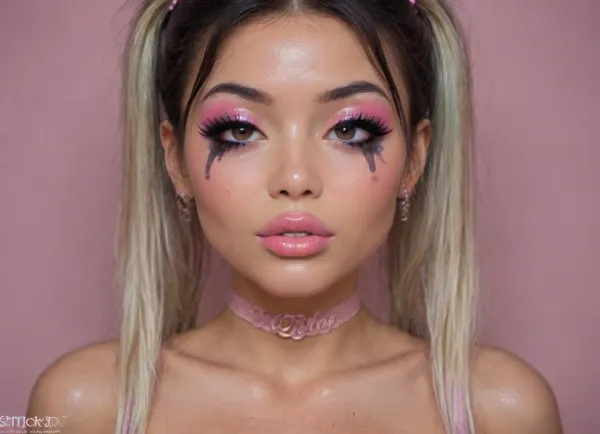 high detail of the face, girl, filipina, (asian face:1.9), (very skinny), bimbo slut, (hairstyle with five pigtails and straight bangs, shiny light green hair), (very big plump lips), purple color eyes, beautifull eyes, artificial eyelashes, rounded big breasts, (flat cheasted:1.4), (bimbo makeup, intense saturated glossy lipstick:1.5), show nude tits, stockings, heels, in a bedroom lying on her back, She pushes until her pussy even starts to prolapse! Her pussy even opens up on its own from the pressure! She grunting as she tries to push so hard. She sticks her fingers in her ass to stretching it wide open to show her beautiful anal flower and hold it there for you to stare at! It looks like a red rose coming out of her ass!, seductive, at night, sweet tiny butt, jewellry, bracelets, necklaces, nipple ringsnipple, nipple ringsnipple rings, pussy view, slit pussy, full, body, tattoo, <lora:FBT-000002:.8>