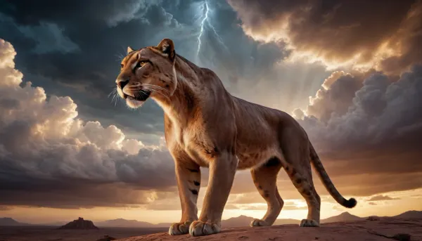 wakan tanka galaxy dramatic clouds, golden mirror panther, ((flash))