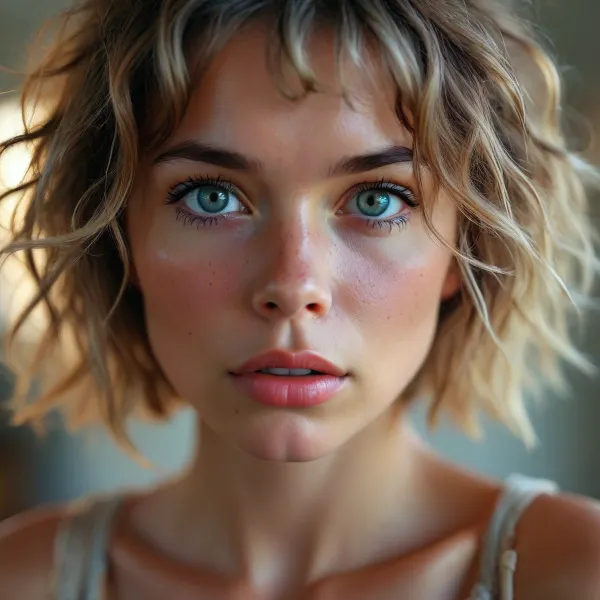 photo of the woman with the highest quality and detail was taken with a Canon EOS R3 camera. The photo was taken in 8k resolution, and it had a perfect face, perfect eyes, perfect hair, messy shaggy Bob, <lora:BUT_SDXL_SHS:.1>, <lora:MJ52:.1>, <lora:nsfw-xl-2.0:2>