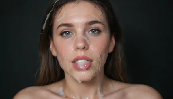 (Macro photo), (extreme close up:.2), front view, Photorealistic, high resolution, professional photography, topless, cum dripping from chin, tongue sticking out, black background, (Cum details), realistic cum, Prominent cum, (transparent cum:1.7), cum on, (Cum flows:1.2), (cum on body:1.3), cum on head, (cum on face:1.3), bukkake, ((body covered with semen)), cum, face, Face covered in cum, (A lot of cum:1.5), <lora:JustCum:.9>, <lora:cum_in_eye_deepmind:.9>