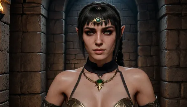 (Masterpice), (HD4K visual), (detailed background), 4K ultra-detailed image, HDR, enhancement, professional photography, detailed face, precise anatomy, (perfect body symmetry), (5 fingers per hand), maximum resolution, NSFW, "A portrait of Shadowheart from Baldur's Gate 3. She is a beautiful young half-elf with fair, cool-toned skin and a faint scar crossing from her nose to her right cheek. She has striking light-green eyes with gold flecks, accentuated by dark, smoky eyeliner, Her, jet-black hair is styled in a high ponytail bound by several polished silver rings, with short, blunt-cut bangs, She wears a delicate silver circlet with a dark circular emblem on her forehead, Her attire consists of dark, practical chainmail and leather cleric armor with intricate silver filigree and Sharran symbols, The lighting is moody and cinematic, high lighting her sharp elven ears peeking through her hair", (happy face expression), gumdrop nipples, hairy pussy, gang bang, many men, many cocks, blowjob, pussy sex, anal sex, (mouth penetration anal penetration pussy penetration simultaneous penetration), porno shot view, in a dungeon, Shadowheart, ratatatat74, incase, style, DUNG30N, dungeon, <lora:shadowheart_xl_2-000090:1.4>, <lora:ratatatat74-000050:1.4>, <lora:Incase_Style__SDXL:1.4>, <lora:Very_Hairy_Women:1.4>, <lora:DUNG30N:1.4>