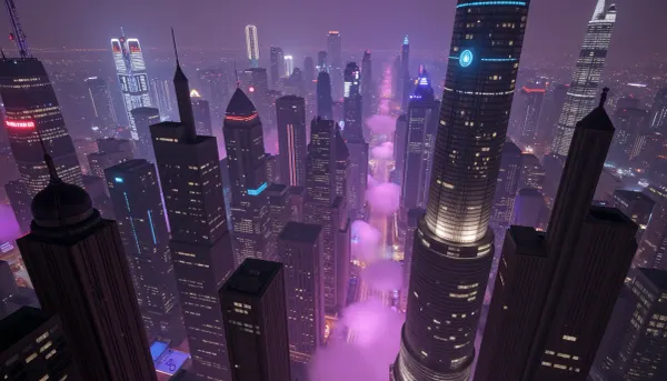 masterpiece, top quality, (raw photo:1.2), breathtaking cyberpunk epic wide-angle establishing shot, an immense hyper-detailed dystopian metropolis at midnight. Towering vertical city canyon with infinite depth and scale. Colossal megastructures pierce dense glowing neon smog, endless layers of stacked