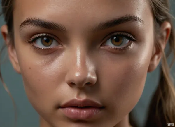 photorealistic head and shoulders, (((Inka Williams))), female, detailed face, beauty, (((realistic brown eyes:1.1))), sharp focus, studiolight, intricate details, rich colors, realistic shadows, detailed skin, topless