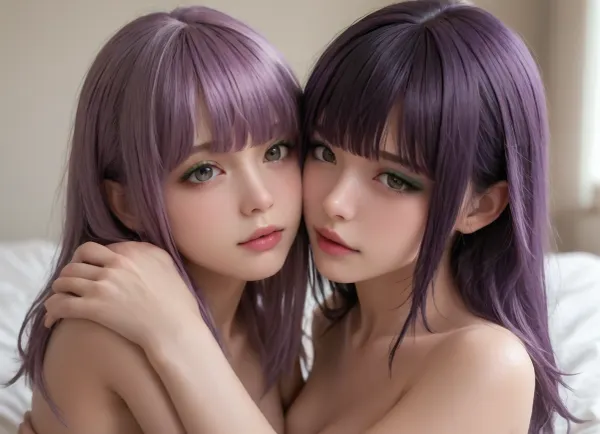 💗🔝👇🏻💄, Photorealistic, big grey eyes, (medium purple hair with bangs:1.8), (perfect green eyeliner:1.5), (big purple lipstick), (nude:1.2), nude slim body, without underwear under the nightgown, small elastic breasts, affectionate, naive, innocent face, (best quality:1.1), beautiful face in the room, 8k, 4k, complex, detailed face, detailed eyes, gradient background, strong lighting, hairstyle of complex styling, XL Version 1, 2>, Cum Filled Asshole, Cum every where, Facing viewer, Very Skinny, large pool of cum underneath her, giant cum pool underneath her, full body in view, Hyper Anal Gape, AtompunkSDXL, artoflips, uoclips, lips, lipstick, art, of, closeup, luisap, eyes, cunnilingus, 2girls, girl, licking, pussy, <lora:Art_Of_Lips_PONY_XL_By_UOC:.8>, <lora:LPEYES_lora:1.9>, <lora:Cunnilingus XL:2>