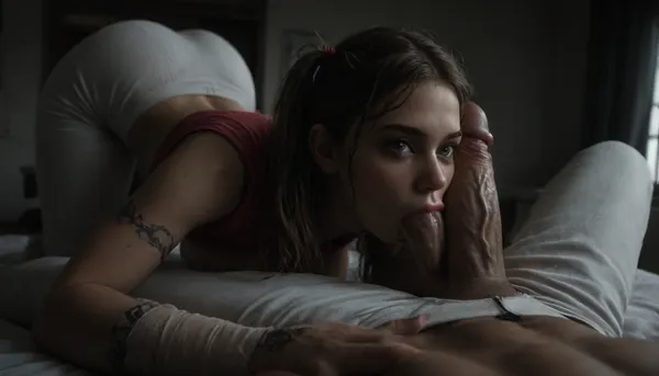 Hourglass, Bending Over, POV, Thick Thigh, Wide Angle, Waist Shot, Bottom Up side view, Cosplay, Nurse, Nylon gloves, Penthouse, 1girl, 2men, serena from pokemon, (white hyper cock down throat:1.3), (cock extending down throat:1.3), (huge cock bulge:1.3), view from below, pretty faces, viewer getting deepthroat blowjob, deepthroat blowjob, (the other man is standing behind her, he lays his giant white hyper cock on her ass), cfnm, twin tails hair, nice eyes, nice legs, high heels, bracelets, pale skin tattooed cutie kneeling bent over facing viewer, nurses wearing white pants, (white pants:1.3), (asses showing in pants:1.3), pretty tattoos, touching viewers chest and abs with two hands, legs are closed, all massaging viewers chest and abs, accurate hands, the man is standing behind facing towards the viewer, his thick hyper cock resting on her ass, (massive hyper cock on her ass:1.3), the man's hand is on her head pushing it down onto viewer's cock, look of panic on her face, (cheeks bulging:1.2), viewer has his hand wrapped around her throat, <lora:dark:.1>, <lora:detailed_notrigger:1.7>, <lora:photorealistic_portrait_notrigger:1.7>, <lora:JuggerCineXL2:1.8>