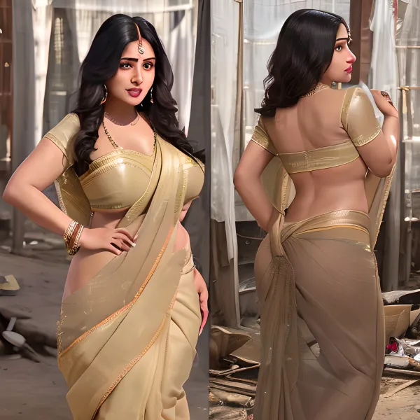 Los viejos en el sitio de la construcción estaban babeando sobre la sexy mujer india desi con su nariz de botones, ojos marrones grandes, y cara simétrica. No pudieron resistirse a tomar fotos de ella mientras ella posaba para ellos en varias poses. La cámara