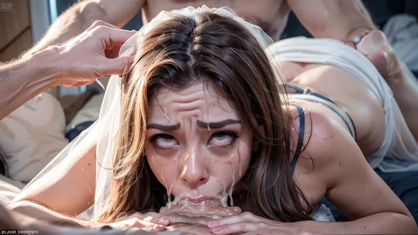 El protagonista es ingresado por la hermosa rubia en un escenario pornográfico, donde se dedican a la actividad sexual que intensifica sus sentimientos por ella