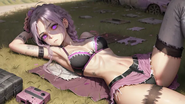 一个曾经美丽的女孩偶然来到了镇上,她那破旧的紧身衣几乎遮住了她的平胸. 她的眼睛被沉没和空虚,她的嘴唇被打碎和干燥. 尽管她看起来很丑陋,她还是搬走了