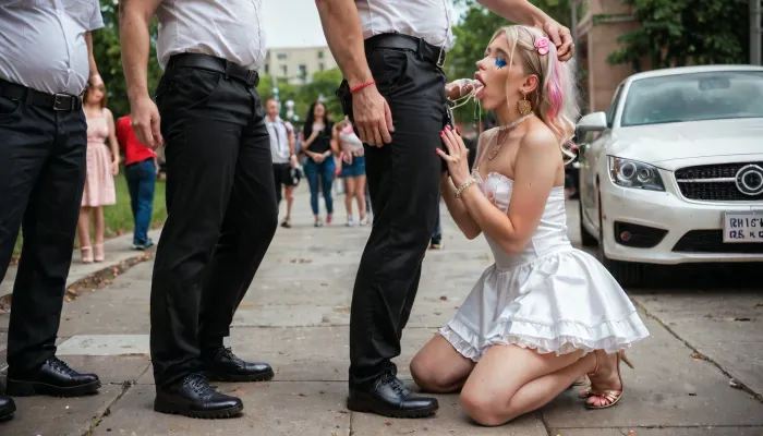 after watching a hypno clips a man get a mind-break and turns in a full sissy-slut and do actions in real life and do like it do to cum like a real girl because with too mutch porn in real life, addicted to sissy hypno porn clips, full body view