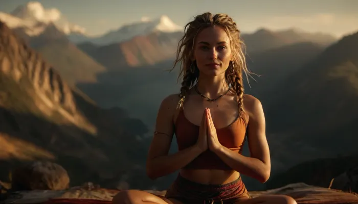 Morning serenity on the tibetan peaks