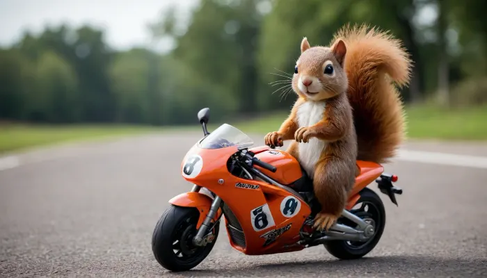 COPYRIGHT, A small toy squirrel rides a motogp bike. /©KlTTY-ART/

























/©KlTTY-ART/
