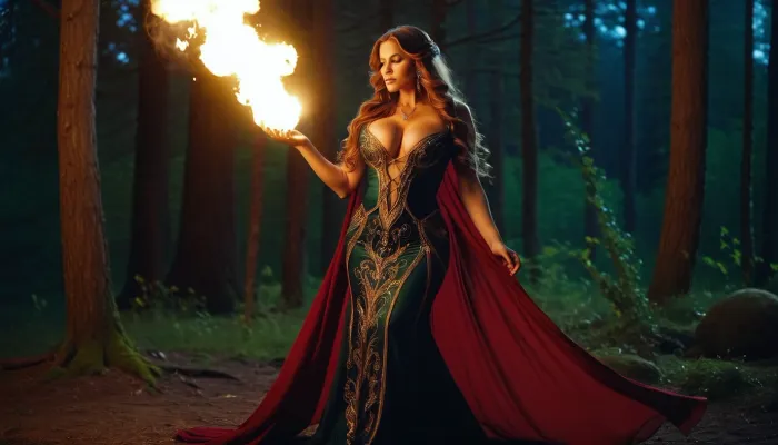 ミッドナイトの悲劇:森の中の炎の踊り