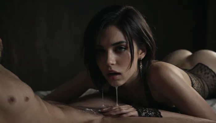 UHD 8K, beautiful firm medium tits, arlecchino_\, (genshin_impact\), black hair bob cut Mascara running, ((Black gloves:1.5)), extreme realism, maximum detail, slim figure, detailed skin, real lighting, ((spits a massive load of slimey cum to viewer)), open mouth, ((a massive load of cum dripping from mouth)), excessive cum on body, photorealistic, cinematic masterpiece, dark background, mouth full with excessive cum, (lying on his back on the bed), ((languid facial expression)), ((you can see her ass)), ((close up on face)), (((cei))), ((Nipples visible)), ((black lace dress)), red fishnet tights, <lora:580159_training_data:.5>, <lora:dark:.5>, <lora:arlecchino_new:.5>