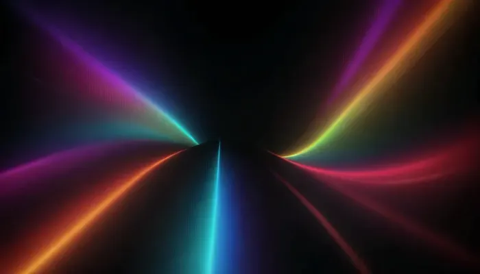 black background, multicolored gradient