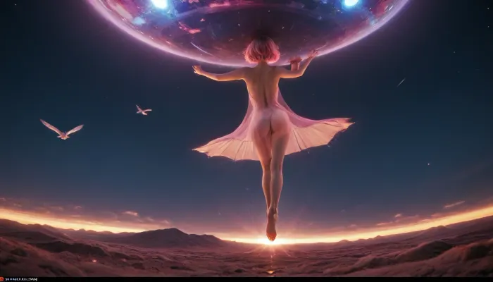 psychedelic drawing comic book art, in a parralel dimension, seen from behind, (flight, (horizontally)), (through a infiny tunnel of, (fluo néon light)), a, (naked youngfull face girl), length, neon pink hair, fluttering in the wind, completely naked, flight, space, rocket, flying, bird, cyberpunk, ZipFile, Comi, josan, gonzalez, bl4ckl1ghtxl, hrglw, hair, glow, neon, <lora:CyberPunkAIp:2>, <lora:ComicBookStyleSDXL:2>, <lora:deathburgerxl:2>, <lora:bl4ckl1ghtxl:2>, <lora:glowing_hair-000006:2>