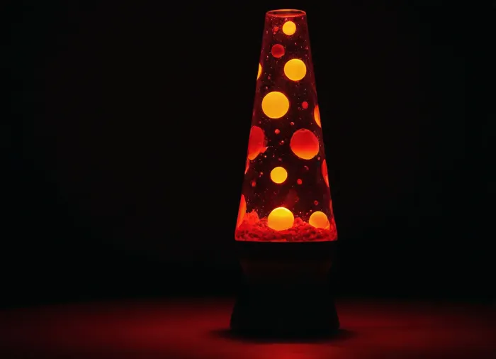 (Classic conical Lava-lamp with floating globs)