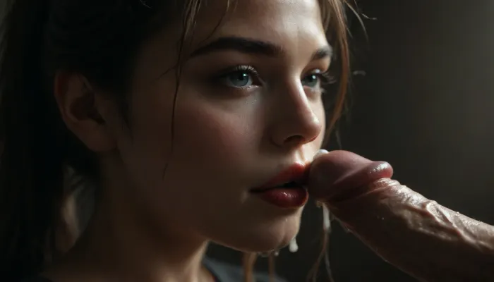 Beautiful college girl long ponytail, close up of red glossy lips, perfect high detailed erect penis, dripping with cum in backlight, photorealistic, <lora:Picture_enhancer:1.2>, <lora:Super_Eye_Detailer_By_Stable_Yogi_SDPD0:1.2>, <lora:BUT_SDXL_SHS:1.2>, <lora:dark:1.2>, <lora:Carmine_Red_Lips:1.2>