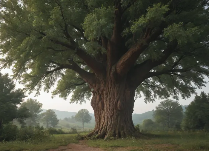 The old huge oak tree