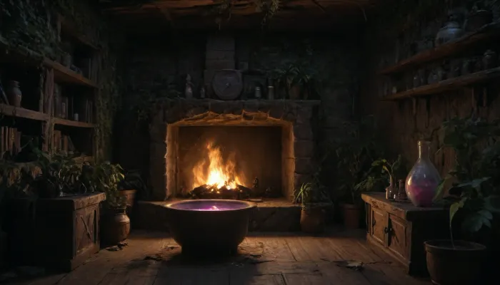 (score_9, score_8_up, score_7_up), (extremely photo-realistic), intricate details, (slender vixen, milf, herbalist, modern witch, specialized in herbal medicine), wearing revealing, skin-tight, sexy clothes, standing at rustic workbench, candle-light, (fully focused on pouring, fluorescent potion in to flask), (following recipe in old, somewhat torn book, containing ancient recipes and advanced formulas), shelves with old books and bottled herbal ingredients, potent elixirs, flasks, (plants), fireplace with cauldron, inside hut, (deep, stormy forest), (masterpiece:1), <lora:dark:.3>, <lora:cfg_scale_boost:.9>, <lora:add-detail-xl:.8>, green, eyes, blue, brown, perfecteyes, <lora:PerfectEyesXL:.8>