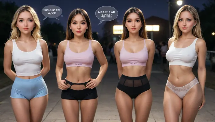 (full color best quality), just 2 girl's 1sexy woman+ 1girl up ass on stomach and mom in doggistyle, cute whores 19 years old. cuckold, orgy fantasy, ((2 huge man fuck my dauġther and wife)), (body young:1), (((his gigantic black cock))), ((STANDING IN MODERN PARK:1.8887)), (WELL body), ((young adult:1.621)), (perfect face:3.9874), dark brown skin woman, VERY long BLONDE hair, tanned skin, (perfect glow big black white eyes), ((Best clear quality)), 3 girls. scandinavian, 18 years Old. long blonde hair, thick thighs, big ass, (very petite:1), beautiful face, natural large breasts, real skin, ((perfect close up blue white eyes)), perfect lips, (body petite), small waist, perfect hourglas's figure, (big defined butt:1.4), flat abs, (DETAIL CAMEL TOE), (REALISTIC textures clothes ALL GIRL'S wearing DRESS, SKIRT, TANK TOP pink, BLUE, YELOW, GREEN, PANTYHOSE:1.168), (platform heels 44 cm), big firm tits, very cute, (transparent clothes:1.131), visible panties, ((young adult:1.432127)), very deeply perfect skin, full makeup, pink lipstick, lip gloss, ((Big ass:1.1)), (((big hips:1.12))), (FHD:2), (dark night chiaroscuro lighting:2.235), (standing sex modern park shure darkness night:1), big tits, girl, full, SEX ESCENES viewer, audience, movie, still, film, cinematic, zero lighting, darkness, 1200mm, brown, close, up, angle, unblurr, best, contrast, very, clear, 12k, quality, background, more, detail, imaginative, yoga SHORTS, transparent, wearing, pantyhouse, stockings, garter belt, HD, Best, (((text bubble))), ((("j somos las favoritas para las orgias de mama y papa!"))), taboo, SMILE, horny, definition, vaginal sex, details, family, sweaty, horny audience, ((super realistic texture clothes)), wife's cuckold white husband watching and masturbates., (4ng3l, face:1), black, panties, croptop, ass, whore, cute, cum, hankyu3000, (Hankyu3000_SDXL_V1:.8), (Radiant, Darkness, lora_SDXL_BetterFaces-LoRA_v1:2), (lora_AdvancedEnhancerXLv6:1), (lora_PantyPull-000055:.2), (lora_Radiant_Darkness:.1), (lora_Creat0r_MagicDetailzV2_FIX:.3456789), +detailxl+, (lora_sd_xl_dpo_lora_v1:.3), Diamond, lora_Perfect_Eyes, .5, (lora_Diamond-000005:.5), detailed, eyes, perfect, freckles, skin, texture, photorealistic, <lora:attractive_notrigger:.5>, <lora:Frylock_Aqua_Teen_Hunger_Force_Adult_Swim:.5>, <lora:Metal:.5>, <lora:detailed_notrigger:.8>, <lora:Super_Eye_Detailer_By_Stable_Yogi_SDPD0:.8>