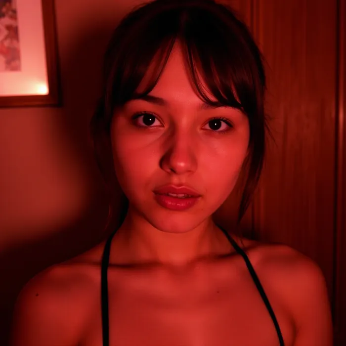 8k, RAW photo, best quality, ultra high res, photorealistic, masterpiece, bellap, 1girl, red light, <lora:raeeeeeee:.8>