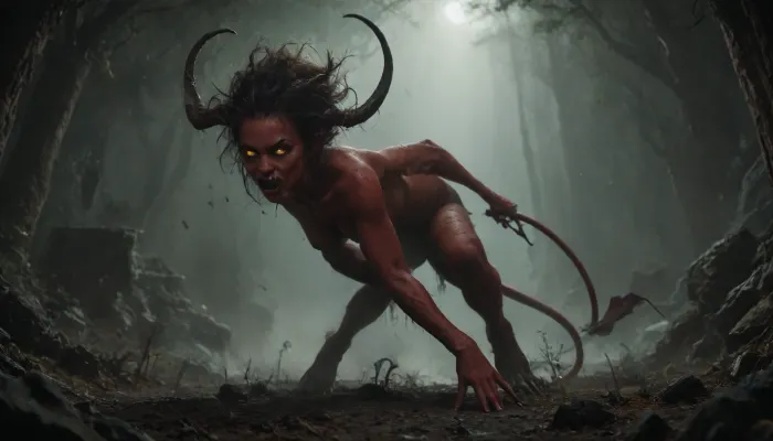 (((putrid demon))), concept, art, realistic, dark, theme, low, light, <lora:Concept Art DarkSide Style LoRA_SeaArt Furry XL 1.0:2>