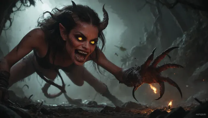 (((putrid demon))), concept, art, realistic, dark, theme, low, light, <lora:Concept Art DarkSide Style LoRA_SeaArt Furry XL 1.0:2>