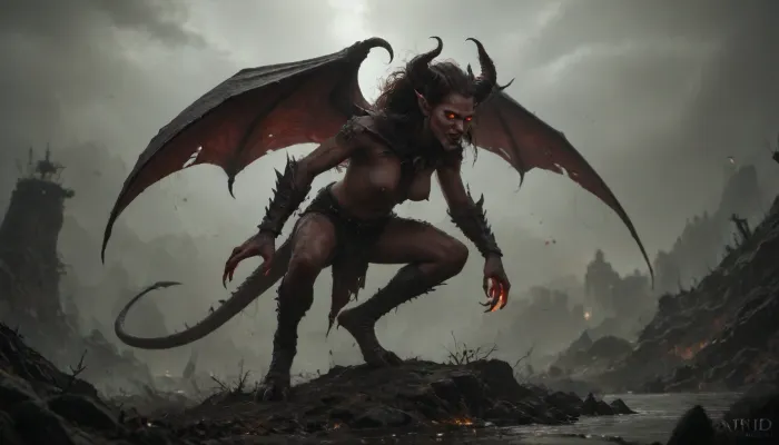 (((putrid demon))), concept, art, realistic, dark, theme, low, light, <lora:Concept Art DarkSide Style LoRA_SeaArt Furry XL 1.0:2>