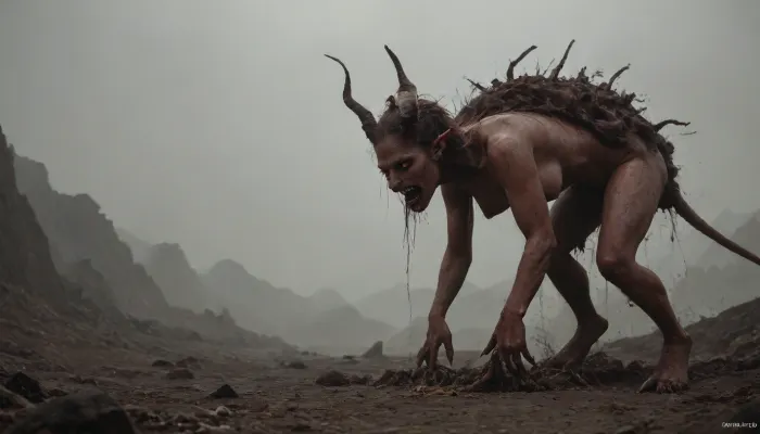 (((putrid demon))), (((defecating))), concept, art, realistic, dark, theme, low, light, ab0m, <lora:Concept Art DarkSide Style LoRA_SeaArt Furry XL 1.0:2>, <lora:ab0m:2>