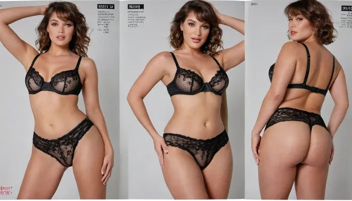 Image Idea, Authentic glossy page of a modern bonprix catalog featuring three various different mature models in revealing crotchless lace lingerie. the three ripe mature models pose in very explicit positions, (all-fours, doggystyle, twerk), ((barely covered anus)), (german, ebony, greek), Image Description, glossy page of a modern bonprix catalog with the authentic layout, product descriptions, and price tags meticulously replicated. The pages showcase a variety of mature models aged between 44 and 57 years, posing confidently in ultra-revealing crotchless lace lingerie sets that emphasize elegance and sensuality. Each model displays natural expressions and diverse body types, embodying empowerment and grace. The lingerie is detailed with intricate lace patterns, delicate straps, and subtle sheen. The setting mimics a classic catalog shoot with neutral, softly blurred backgrounds to keep focus on the products. The text blocks, price tags, and product captions are crisply rendered in period-appropriate fonts and design, enhancing the authenticity of the catalog feel., (various different faces for eah mature in the generated image), (modern short hairstyles, messy, bobcut, bangs, updo), ((plus-size, curvy, matures)), Style and Aesthetics, A highly realistic photographic style with natural daylight illuminating the scene evenly, avoiding harsh shadows. The camera angle is a high eye-level perspective, capturing both pages clearly and allowing easy reading of the product details. The overall visual style is polished and clean, emphasizing the glossy texture of the catalog pages and the intricate lingerie details.

Image Settings, (Ultra high definition 4K quality for sharpness and clarity.
Aspect ratio 3:2), to represent the page layout correct., <lora:stretch_marks:1.7>, <lora:fredricks70-v1.0-xl:2>, <lora:doyoulikemybum:1.7>, <lora:GarterbeltXL:1.5>