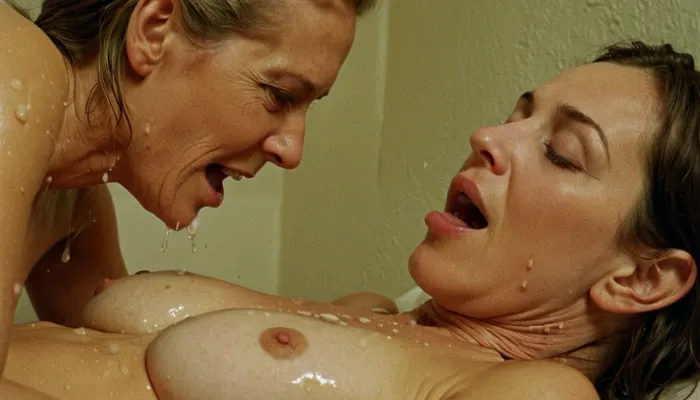 Older woman., with young woman fingering her., lesbians, covered in cum., orgasm, cum in mouth, cum in hair, spit everywhere, creampie, squirting, full body, licking., orgy, wet, coming, full frame