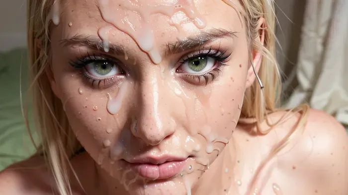 The blonde girl with beautiful face and green eyes was sitting in front of the computer, typing away on her keyboard. She had a determined look on her face as she worked tirelessly to create the perfect picture. Suddenly, she stopped and looked up at