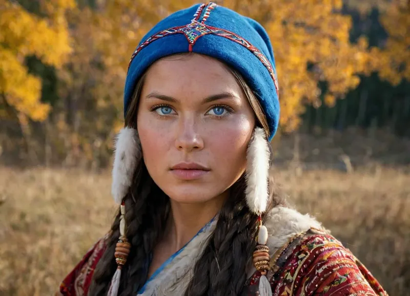 A mulher Sámi estava na frente do espelho admirando seu corpo nu, admirando sua pele macia e lisa, seios completos que eram redondos e firmes, mamilos escuros que se destacaram contra sua pele pálida, cintura flared fora ligeiramente