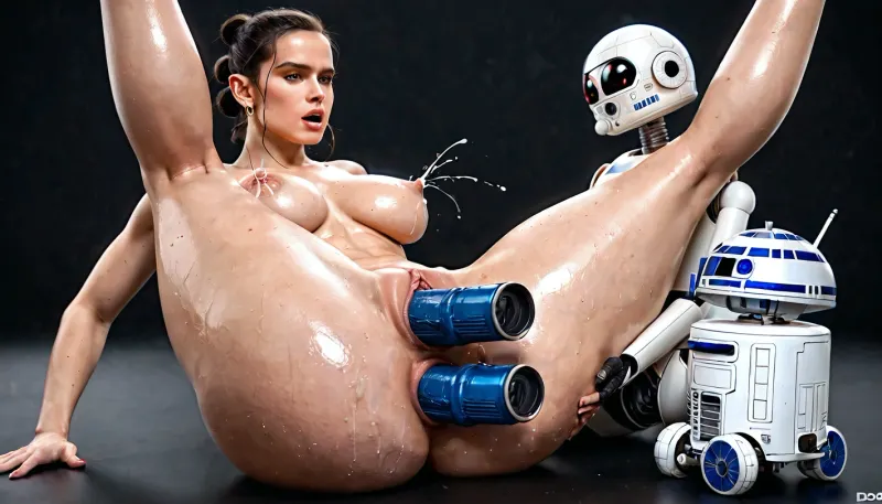 eight droids fucking two women, rey and padme from star wars, lifting her off the ground, only the tip of droid hyper cocks in pussy, only the tip of droid hyper cocks in ass, double anal penetration, double pussy penetration, the droids have giant hyper massive cocks, excessively rough sex, droid cocks as wide as her waist, droid cock bigger than her body, giant droid cock, hyper gigantic droid cock, metallic cocks, droids have hyper thick cock too big for women, extra thick droid cock, tight pussy gripping droid cocks, tight ass gripping droid cocks, women held up in the air by giant droid cocks, extreme pussy stretching, extreme ass stretching, exhausted expression, pinching her nipples, lactating, wet shiny skin, t pose, lean thighs, perfect face, round face, photoshopped waist, extra lean body, long legs, long limbs, long body, very tight body, breathing in, hipbone and ribs visible, snatched waist, hyper detailed